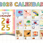 2025 Diy Handprint Calendar, Calendar Craft, Kids Activities Craft In Free Printable Handprint Calendar 2025 | CalendarCrazePrint.Com