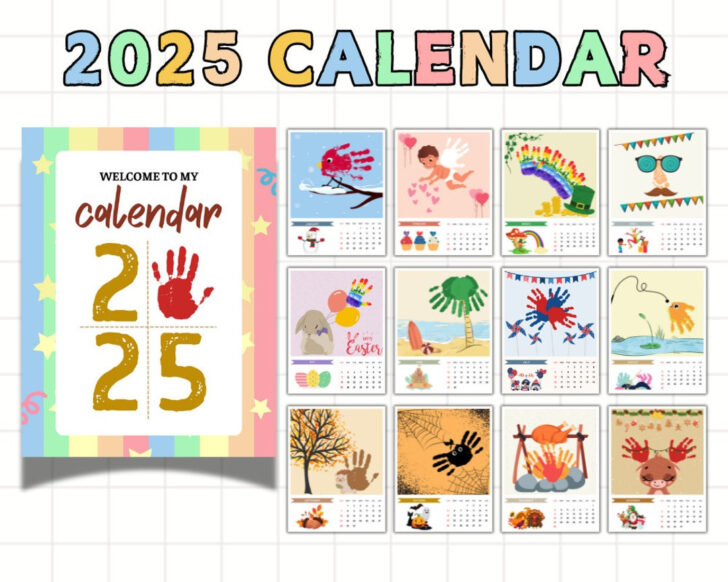 Free Printable Handprint Calendar 2025 | Calendars 2025