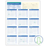 2025 Downloadable Employee Attendance Calendar | Hrdirect Intended For  Calendars 2025 | CalendarCrazePrint.Com