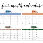 2025 Four Month Calendars   31 Free Printables | Printabulls For Free Printable 4 Month Calendar 2025 | CalendarCrazePrint.Com