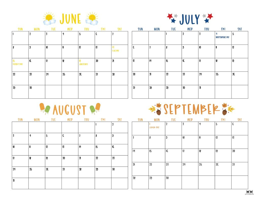 2025 Four Month Calendars - 31 Free Printables | Printabulls inside 4 Month Calendar 2025 Printable | CalendarCrazePrint.Com