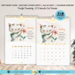 2025 Illustrated Cat Calendar Printable Aesthetic 2025 Calendar In  Calendars 2025 | CalendarCrazePrint.Com