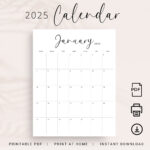 2025 Kalender 2025 Monatsplaner Printable 2025 Vertikaler Inside  Calendars 2025 | CalendarCrazePrint.Com