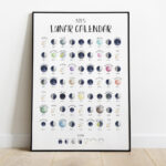 2025 Lunar Calendar Print Northern Hemisphere Illustrated Moon In  Calendars 2025 | CalendarCrazePrint.Com