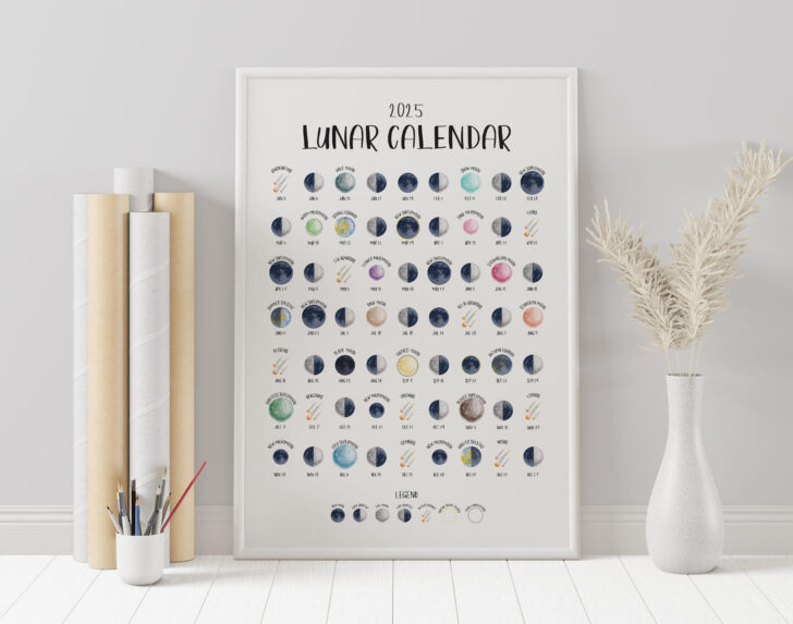 2025 Full Moon Calendar Printable | Calendars 2025