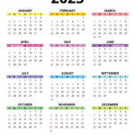 2025 Month Printable Color Calendar. Modern Vector Template For Printable Calendar 2025 Color | CalendarCrazePrint.Com