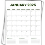 2025 Printable Calendars (56 Free Pdf Printables) For 2025 Printable Calendar By Month Vertical | CalendarCrazePrint.Com