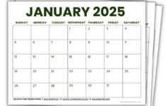 2025 Printable Calendars (56 Free Pdf Printables) for Printable Online Calendar 2025  | CalendarCrazePrint.Com