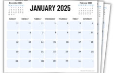 2025 Printable Calendars (56 Free Pdf Printables) throughout Printable Mini Calendar 2025 | CalendarCrazePrint.Com