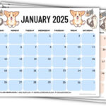 2025 Printable Calendars (56 Free Pdf Printables) With Printable Dog Calendar 2025  | CalendarCrazePrint.Com