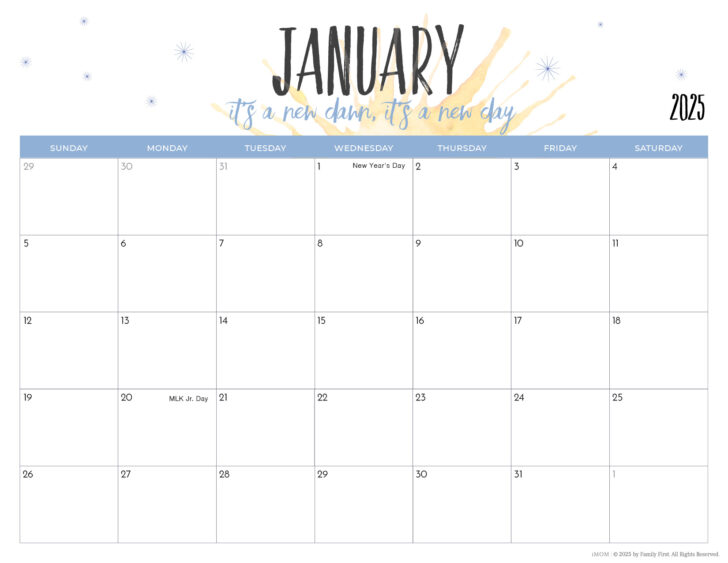 Fun Printable Calendar 2025 | Calendars 2025