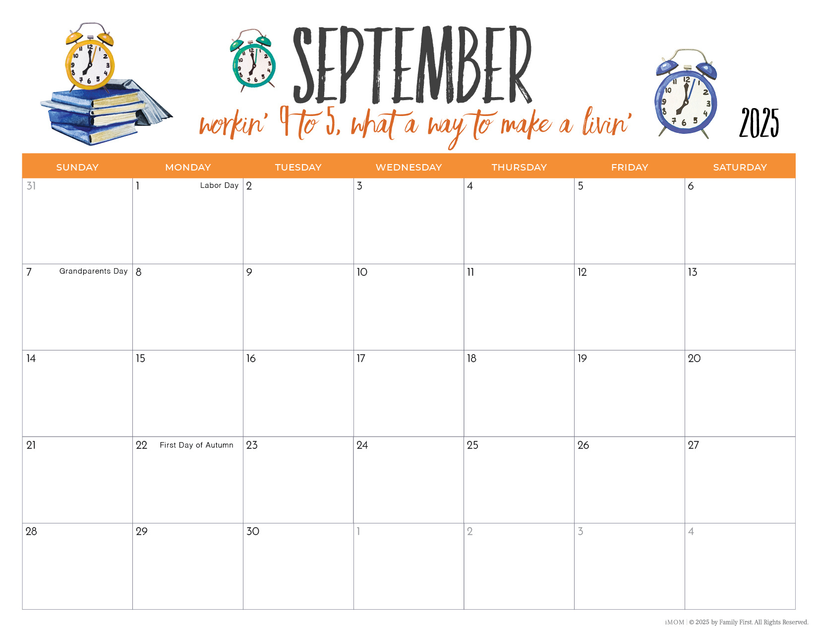 2025 Printable Calendars For Moms - Imom within Fun Printable Calendar 2025 | CalendarCrazePrint.Com