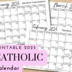 2025 Printable Catholic Monthly Calendar Liturgical Calendar With In Free Printable Liturgical Calendar 2025 | CalendarCrazePrint.Com