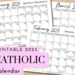 2025 Printable Catholic Monthly Calendar Liturgical Calendar With With Regard To  Calendars 2025 | CalendarCrazePrint.Com