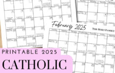 2025 Printable Catholic Monthly Calendar Liturgical Calendar With within  Calendars 2025 | CalendarCrazePrint.Com