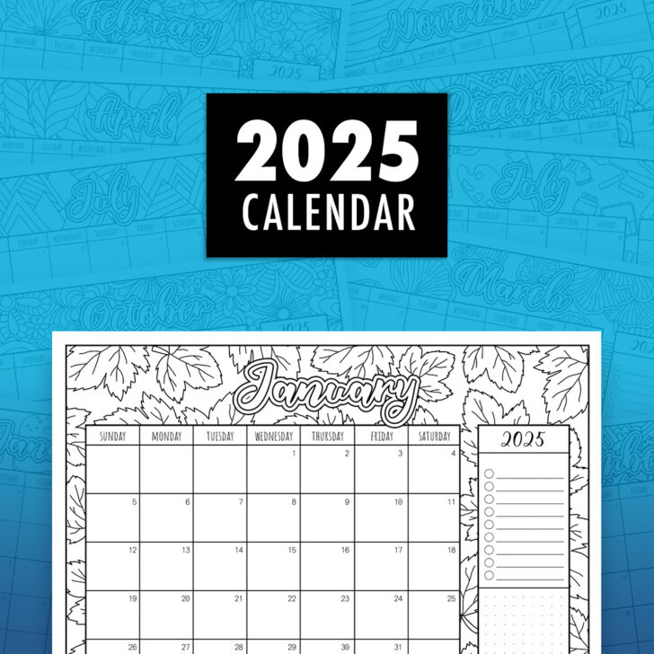 Free Printable Color Calendar 2025 | Calendars 2025