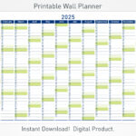 2025 Printable Wall Planner With Minimalist Design, Large Wall Pertaining To Printable Wall Calendar 2025 | CalendarCrazePrint.Com