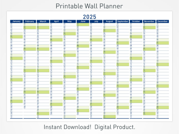 Printable Wall Calendar 2025 | Calendars 2025