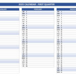 2025 Quarterly Calendar To Print Regarding  Calendars 2025 | CalendarCrazePrint.Com