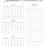 2025 Summer Calendars   27 Free Printables | Printabulls Throughout Free Printable Summer Calendar 2025  | CalendarCrazePrint.Com