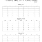 2025 Three Month/Quarterly Calendars   36 Free Cals | Printabulls In 3 Month Calendar 2025 Printable  | CalendarCrazePrint.Com