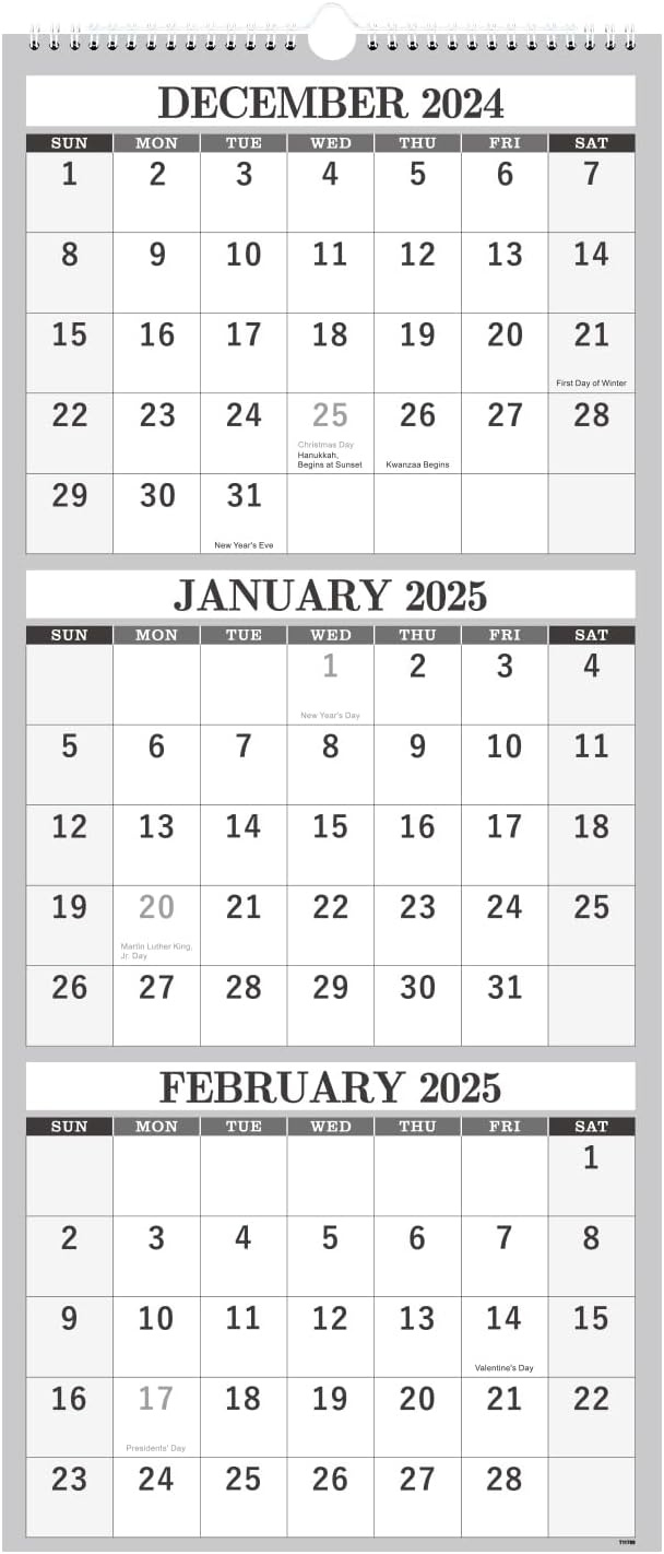 Large Wall Calendar 2025 Printable | Calendars 2025