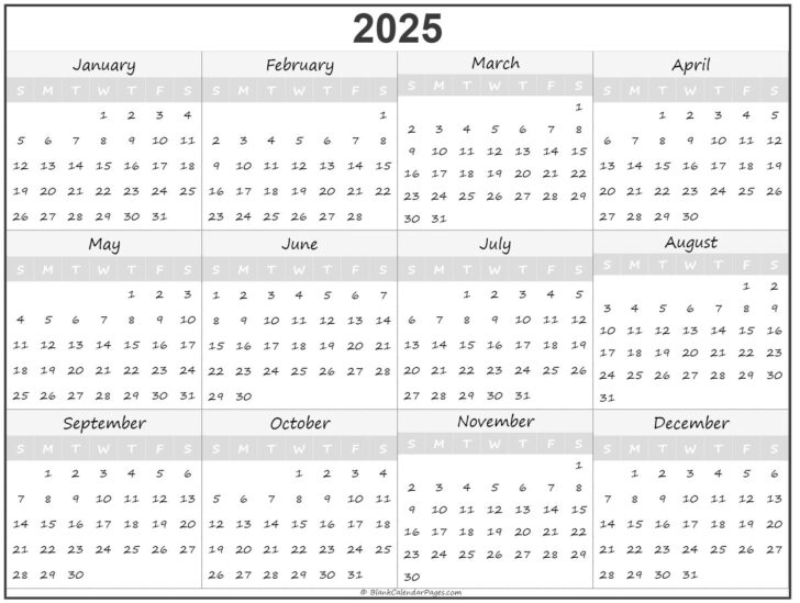 Basic 2025 Calendar Printable | Calendars 2025