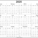 2025 Year Calendar | Yearly Printable Inside Full 2025 Calendar Printable  | CalendarCrazePrint.Com