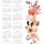 2025 Year Calendars   70 Best Printables   World Of Printables For Printable Calendar 2025 Floral  | CalendarCrazePrint.Com