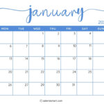 40+ Printable January 2025 Calendars | Free Pdf   Calendarkart In 2025 January Calendar Printable | CalendarCrazePrint.Com