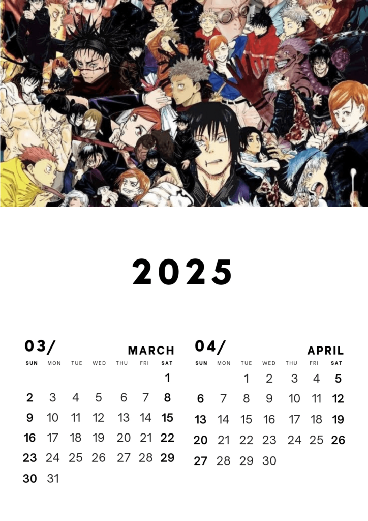 Anime Calendarmeliodassin015   Raket.ph Pertaining To  Calendars 2025 | CalendarCrazePrint.Com