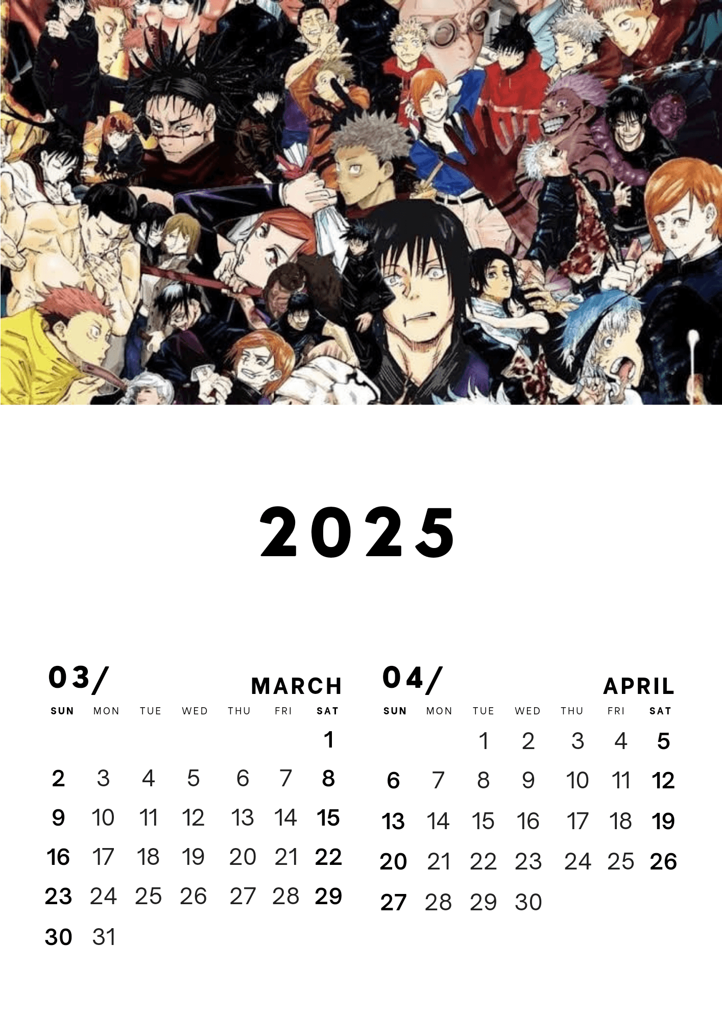 Anime Calendarmeliodassin015 - Raket.ph pertaining to Calendars 2025 | CalendarCrazePrint.Com