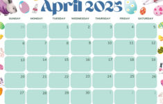 April 2025 Calendar (52 Free Pdf Printables) regarding  Calendars 2025 | CalendarCrazePrint.Com