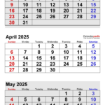 April 2025 Calendar | Templates For Word, Excel And Pdf Within Printable Calendar March April May 2025  | CalendarCrazePrint.Com