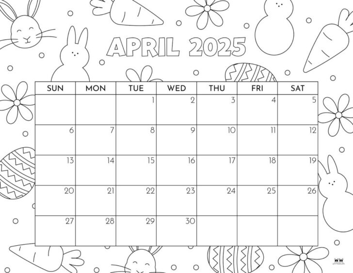 Printable Coloring Calendar 2025 | Calendars 2025