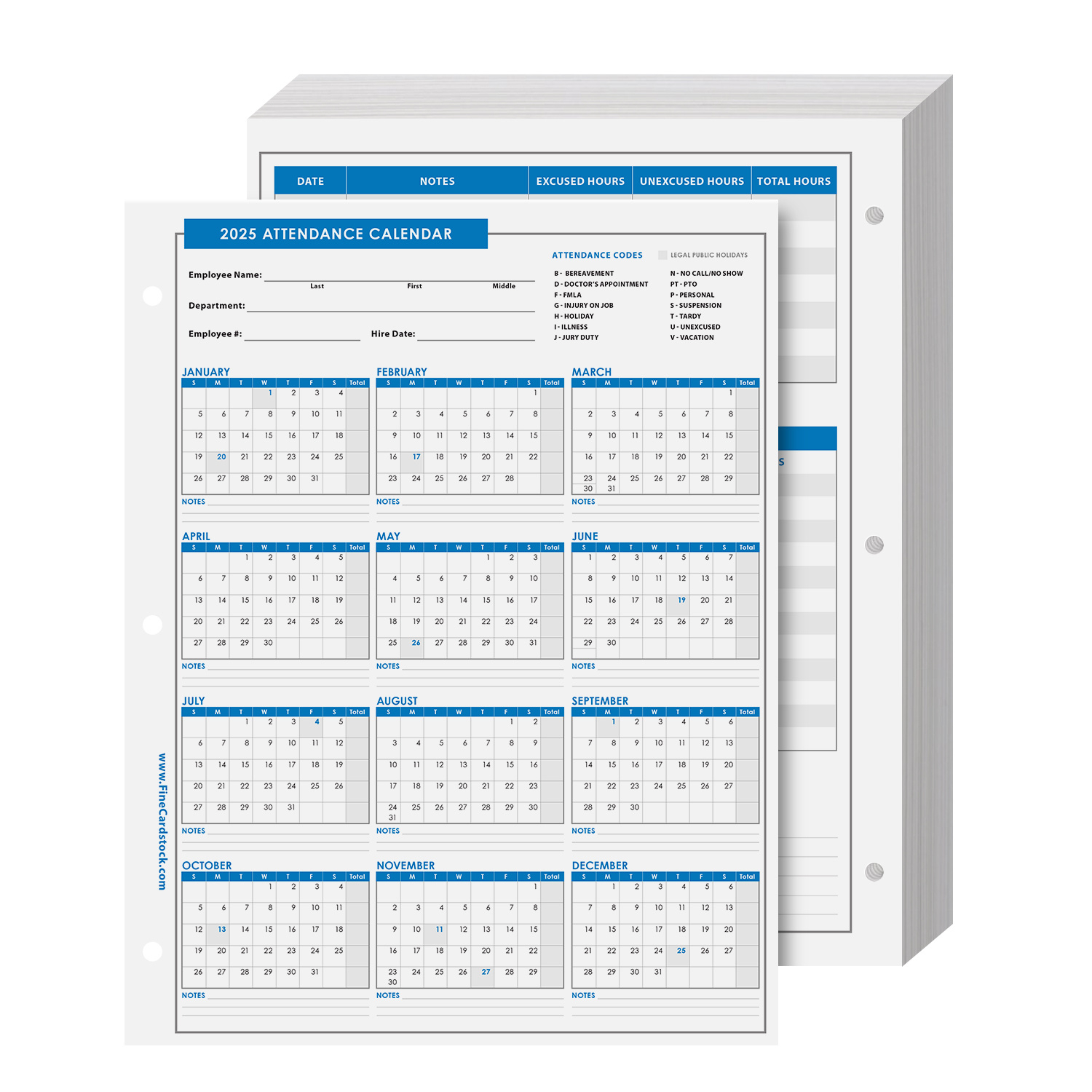 Attendance Calendar Year Of 2025 - Bulk And Wholesale - Fine Cardstock with 2025 Attendance Calendar Printable Free | CalendarCrazePrint.Com