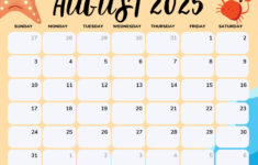 August 2025 Calendar (52 Free Pdf Printables) inside  Calendars 2025 | CalendarCrazePrint.Com