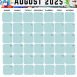 August 2025 Calendar (52 Free Pdf Printables) Within August 2025 Calendar Printable Vertical  | CalendarCrazePrint.Com