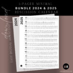 Bundle 2024 & 2025 Rescission Calendar Minimal Design Loan Signing Throughout 2025 Rescission Calendar Printable  | CalendarCrazePrint.Com