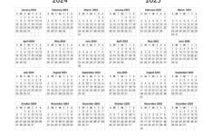 Calendar 2024 And 2025 On One Page | Calendar Quickly intended for Free 2024 Calendar 2025 Printable  | CalendarCrazePrint.Com