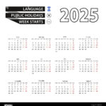 Calendar 2025 In Hebrew Language, Week Starts On Monday. Vector Within Hebrew Calendar 2025 Printable  | CalendarCrazePrint.Com