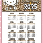 Calendario 2025 Hello Kitty Animal Print In  Calendars 2025 | CalendarCrazePrint.Com