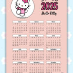 Calendario 2025 Hello Kitty In Printable Sanrio Calendar 2025 | CalendarCrazePrint.Com