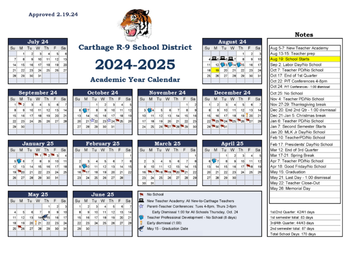 Mizzou 2024 – 2025 Calendar Printable | Calendars 2025