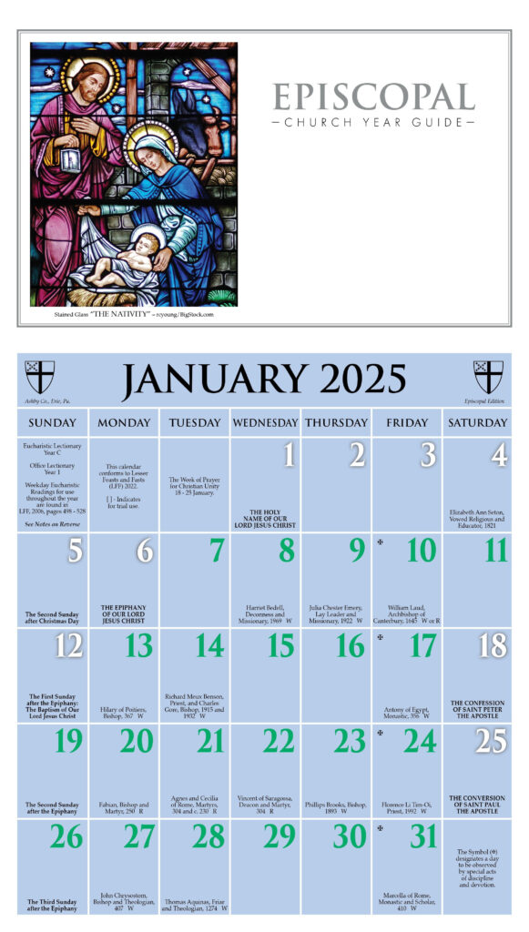 Churchpublishing: 2025 Episcopal Church Year Guide Kalendar In Ame Liturgical Calendar 2025 Printable | CalendarCrazePrint.Com