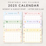 Cute 2025 Calendar Printable, Monthly Calendar 2025, 2025 Planner Intended For Cute Printable Monthly Calendar 2025 | CalendarCrazePrint.Com