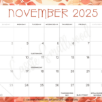 Cute 2025 Free Printable Monthly Calendars   Cassie Smallwood For  Calendars 2025 | CalendarCrazePrint.Com