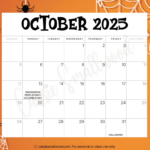 Cute 2025 Free Printable Monthly Calendars   Cassie Smallwood For October 2025 Calendar Free Printable | CalendarCrazePrint.Com