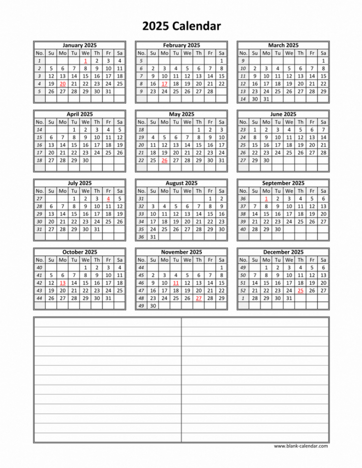 Blank 12 Month Calendar Printable 2025 | Calendars 2025