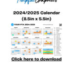 Editable 2024 2025 Calendar, Back To School, Teacher Calendar, Pta With Regard To  Calendars 2025 | CalendarCrazePrint.Com